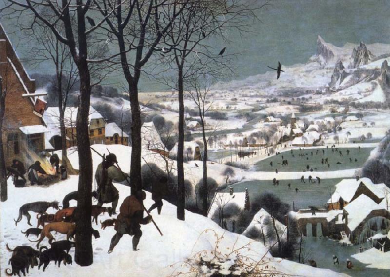 BRUEGEL, Pieter the Elder Hunters in the Snow Spain oil painting art